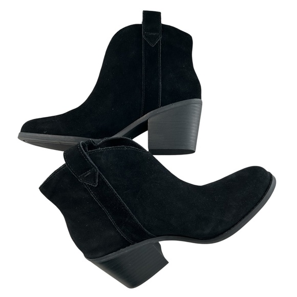 TOMS Constance Black Suede Pull On Style Ankle Boots NEW 8 - Picture 8 of 12